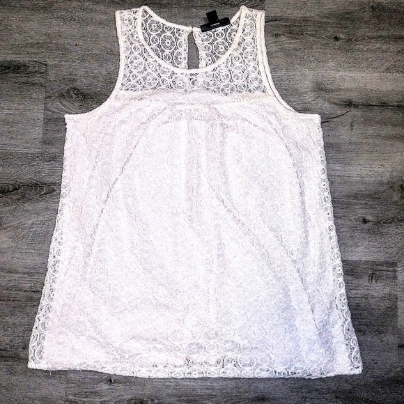 Pea in the Pod Cream Lace Maternity Top Sz L - Picture 1 of 3